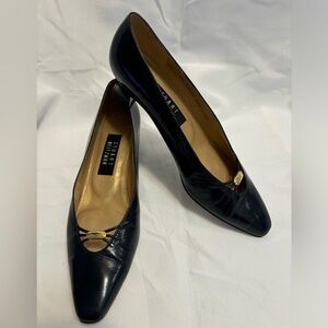 Stuart Weitzman Black Gold Detail Pumps Heels Women’s Size 8.5
